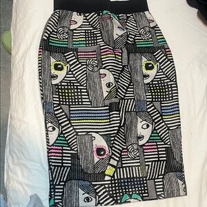 MILLY "Les Femmes" Mod Faces Mini Skirt